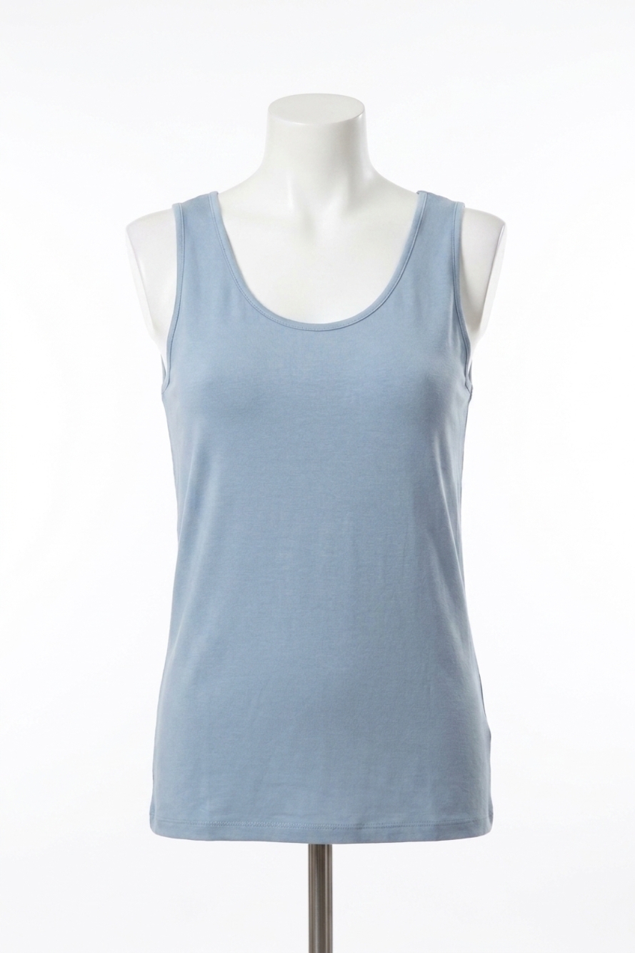 NEW ANGEL bra-friendly tank top in denim